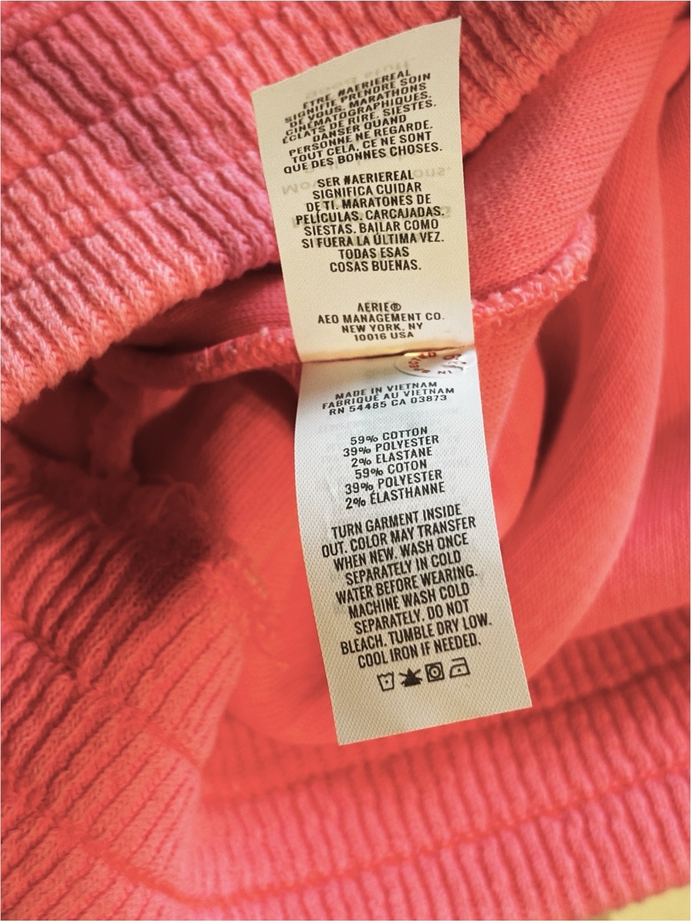 Aerie Wonder Ribbed Knit Mini Skirt Neon Pink NWT size Large - Picture 7 of 8